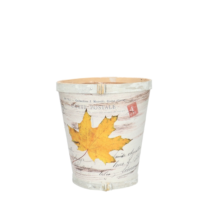 Wood Leaf pot d13*14cm