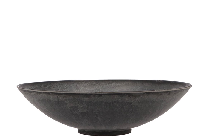 Melamine Grey Bowl Round 25x7cm
