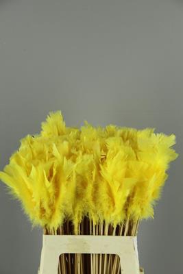 Stick Feather Yellow 14cm