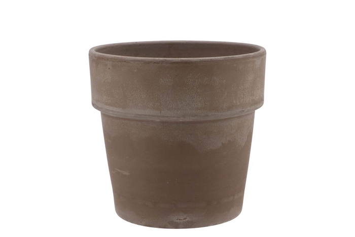 <h4>Terra Cylinder Pot Grey Siliconised 15x15cm</h4>