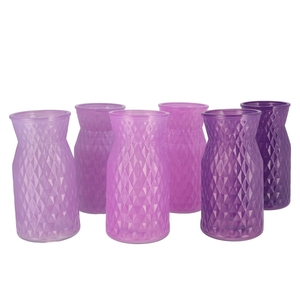 Diamond Purple Mix Vase Ass 14x25cm Nm