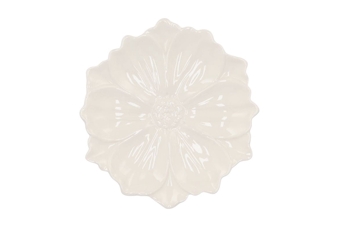 Bloom Cosmea Plate White 24x24x4cm