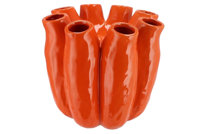 Luna Orange Tube Vase 28x28cm