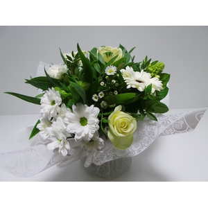 Bouquet Aqua Large White