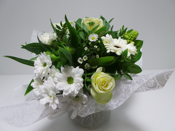 Bouquet Aqua Large White