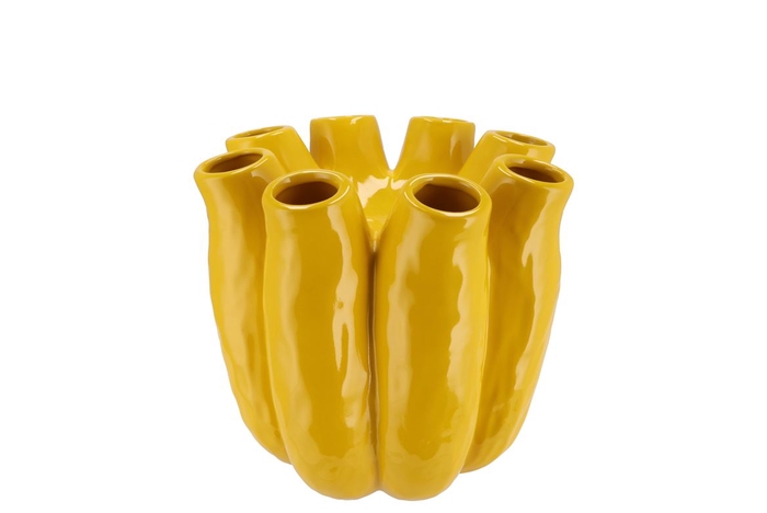 <h4>Luna Yellow Tube Vase 19x19cm</h4>