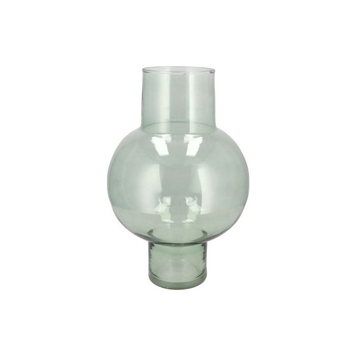 <h4>Mira Green Glass Bulb High Vase 25x25x41cm</h4>