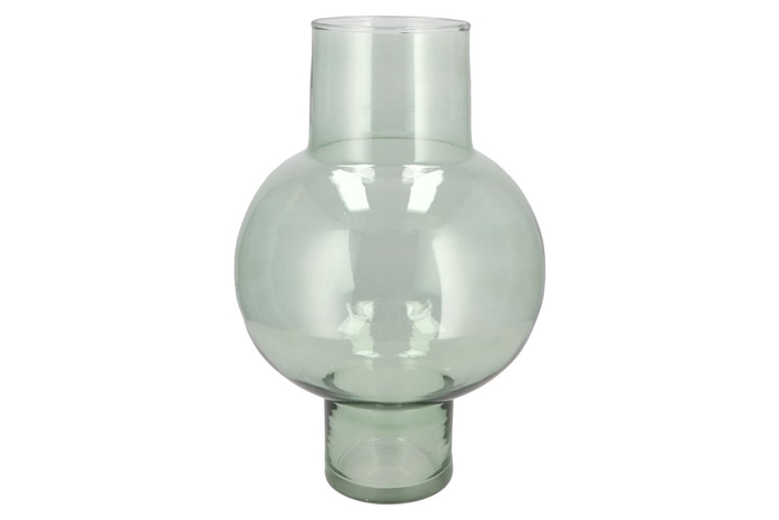 <h4>Mira Green Glass Bulb High Vase 25x25x41cm</h4>