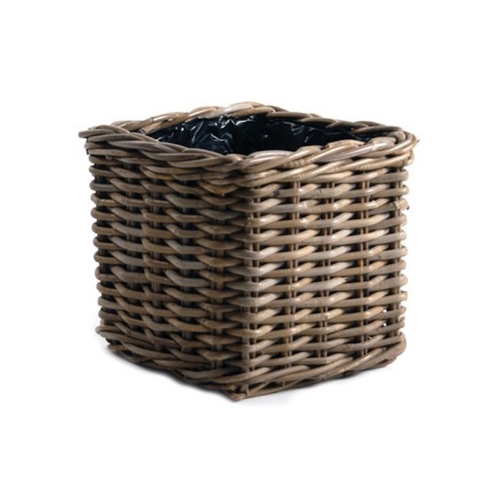 Baskets rattan Pot sq.d18*14cm