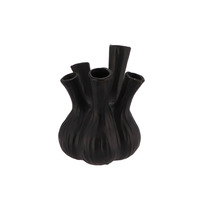 <h4>Aglio Mat Black Vase 20x25cm</h4>