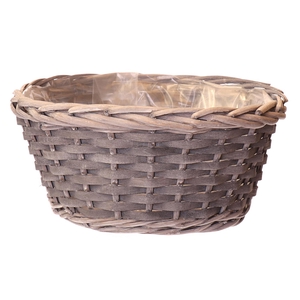 DF06-662881700 - Basket Wellton d26xh13 grey wood chip
