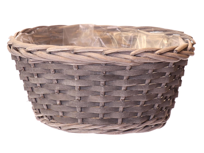 DF06-662881700 - Basket Wellton d26xh13 grey wood chip