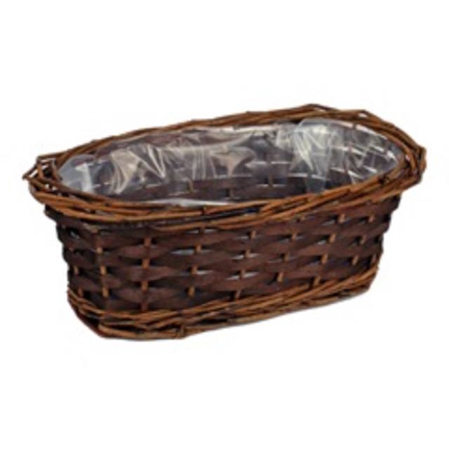 Basket Kioto woodbar L25xW14xH8cm brown
