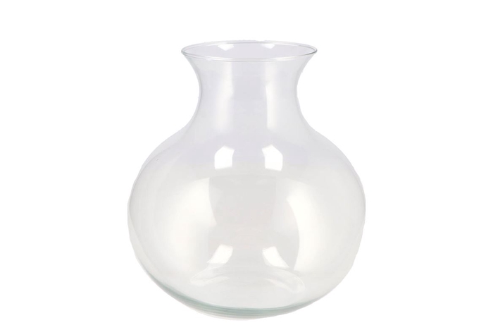 <h4>Mira Clear Glass Cone Neck Sphere Vase 25x25x27cm</h4>