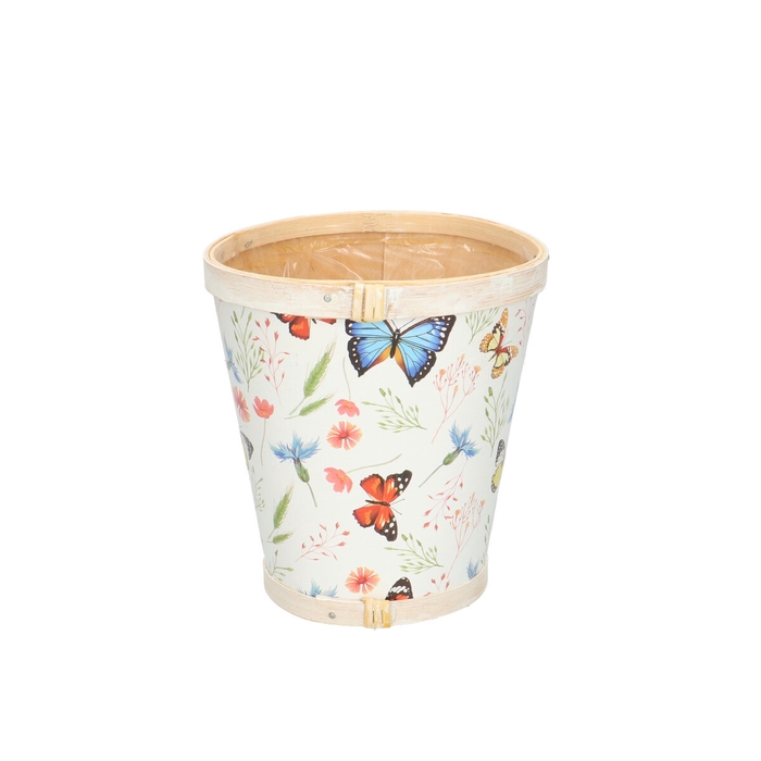 <h4>Wood Butterfly pot d13*14cm</h4>