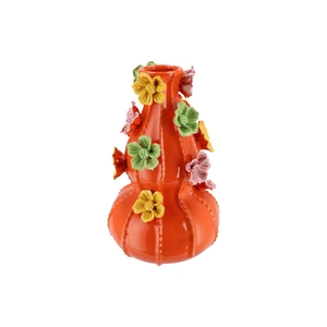 Flower Orange Vase Bubbels 17x26cm