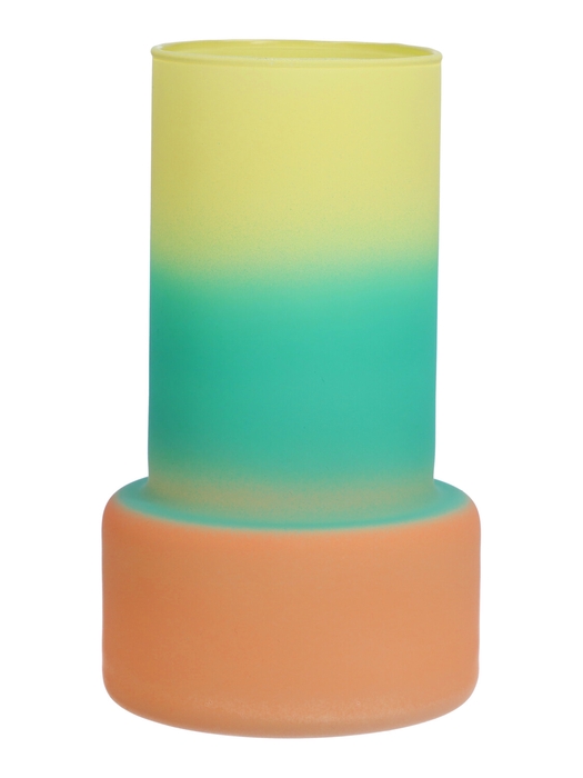 DF02-665250900 - Vase Shae d7.5/10xh17 yellow/salmon matt