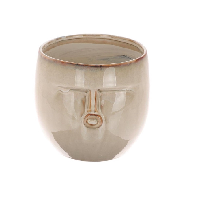 <h4>Ceramics Pot face d18/17*15cm</h4>