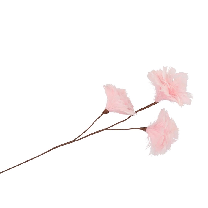 <h4>Silk Feather Flower Pink 3 Op Steel 80cm Nm</h4>