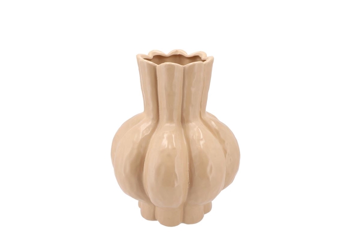 Garlic Sand Low Vase 21x25cm