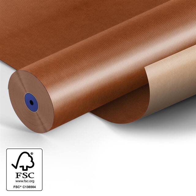 Paper 60cm kraft 50gr Fond Metallic copper 400m.