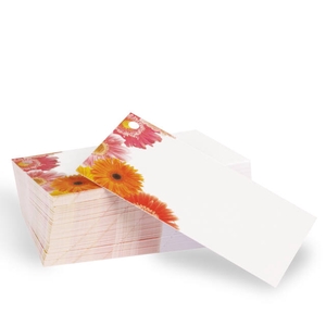 Flower card Gerbera white - 100 pcs