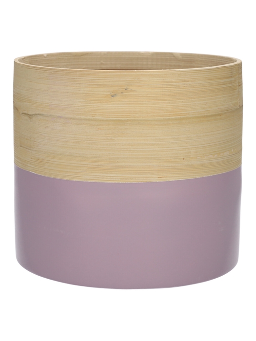 <h4>DF00-710830747 - Pot Mambu cylinder d13xh12.5 natural/lilac</h4>