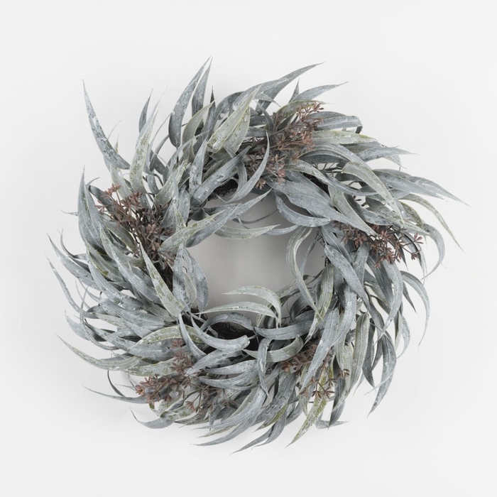 Af Wreath Euca Nic 40cm Frost