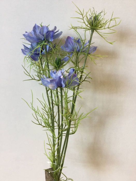SILK FLOWERS - NIGELLA DAMASCENA BLUE 66CM