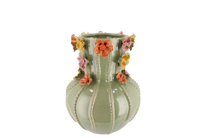 Flower Pistache Vase 18x21cm