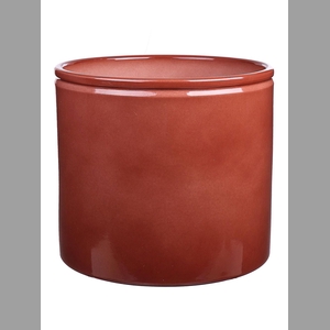 DF03-883750300 - Pot Lucca1 d23.3xh21.5 brown glazed
