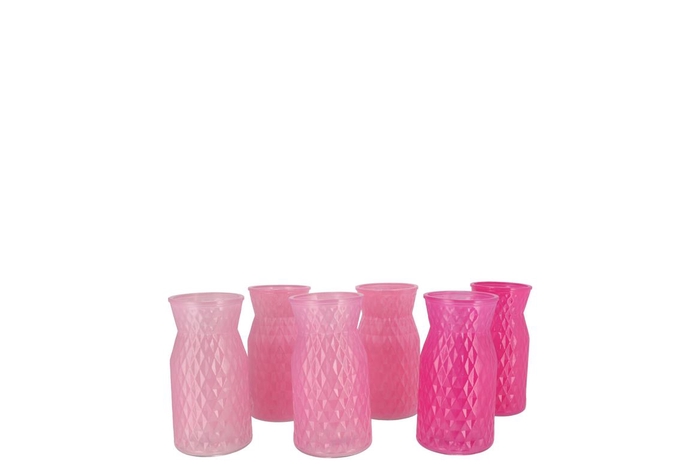 <h4>Diamond Pink Mix Vase Ass 8x11cm Nm</h4>