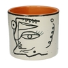 Ceramics Face cylinder d13*11.5cm