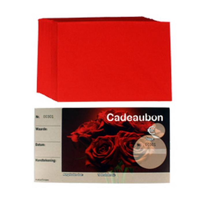 <h4>Cadeaubon + Envelop Roses Pak 50st</h4>