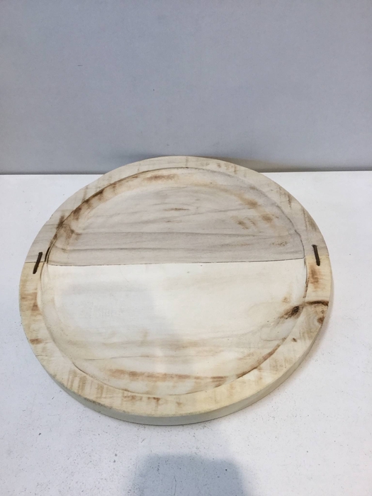 WOODEN PLATE ROUND D30X2 NATURAL