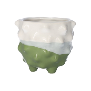 DF03-710612047 - Pot Spike d15xh14 green / white