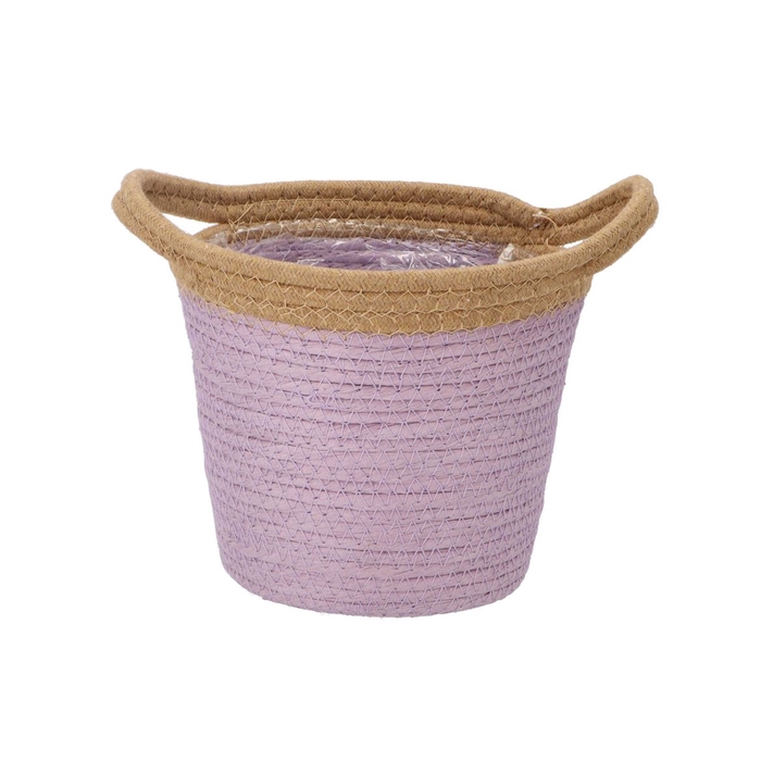 <h4>Tripoli Basket Pot Lilac 20x18cm Nm</h4>
