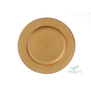 PLATE MELAMINE ROUND SMALL GOLD D20 H2