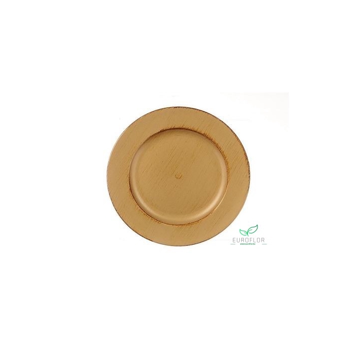 <h4>PLATE MELAMINE ROUND SMALL GOLD D20 H2</h4>