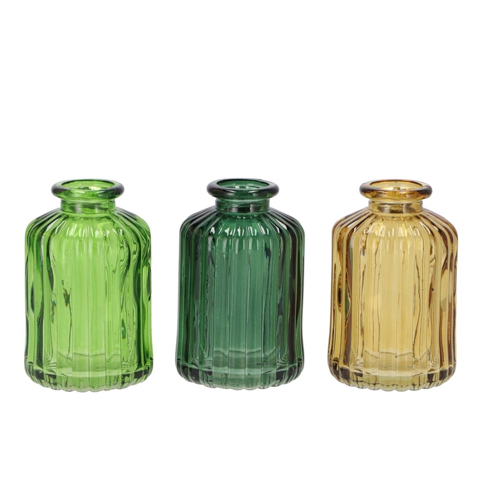<h4>Karakum Forest Green Glass Bottle 6x6x10cm</h4>