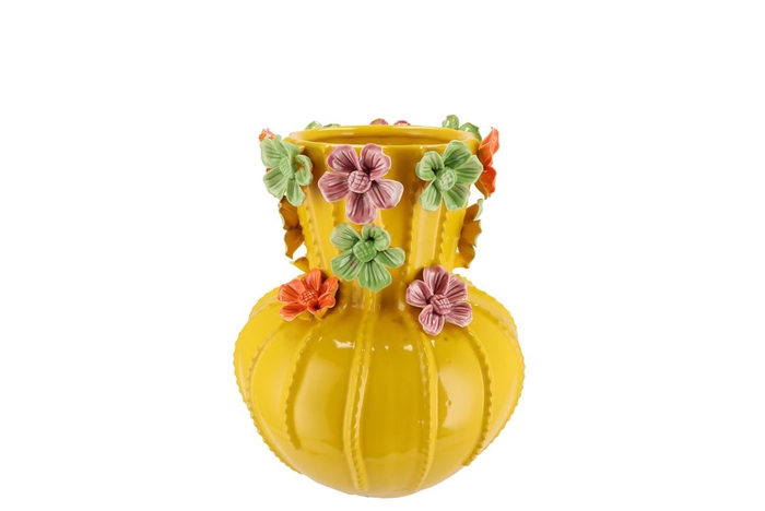 Flower Yellow Vase 18x21cm