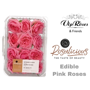 Edible rosa rosalicious pink