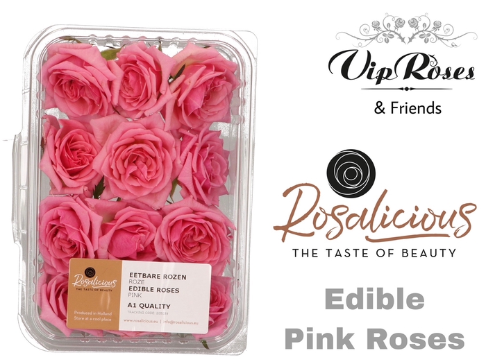 Edible rosa rosalicious pink