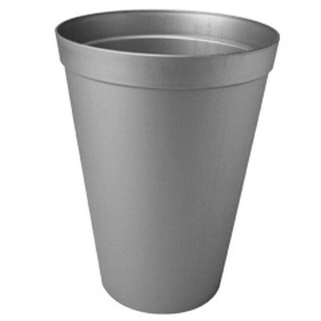 <h4>Plastic vase basic ø30cmx40 cm 17 ltr zinc colour</h4>