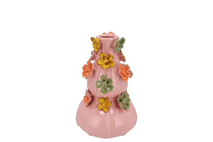 Flower Light Pink Vase Bubbels 14x22cm
