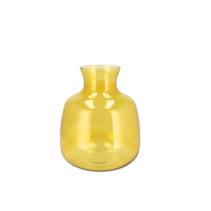 <h4>Mira Yellow Glass Bottle Big 16x16x19cm</h4>