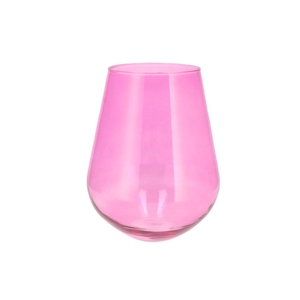 Mira Fuchsia Glass Wide Vase 22x22x28cm