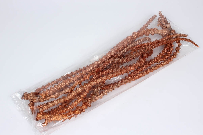 Banana stem 10pc in poly copper with glitter