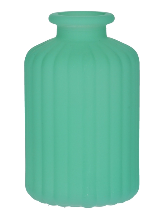 <h4>DF02-666111500 - Bottle Caro lines d3.5/6.2xh10 turquoise matt</h4>