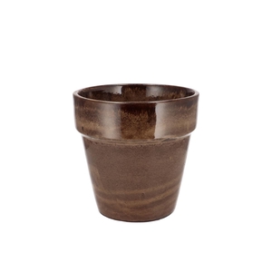 Ebbi Moss Brown Pot Glaze 14x14cm